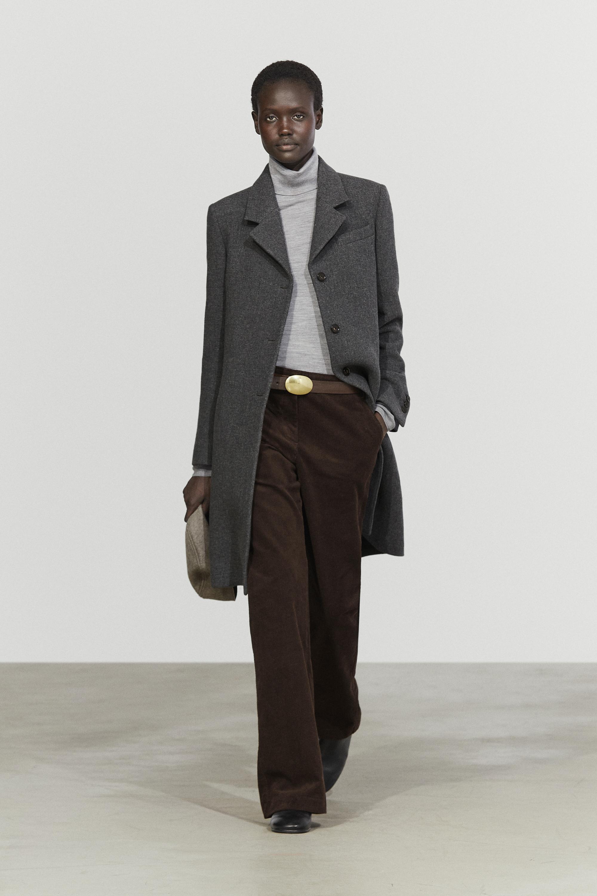 Manteau en tissu bouclé mélangé de laine